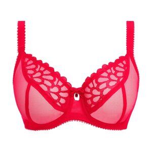 FREYA Loveland Underwire Plunge Bra in Bombshell Chili Red Size 32DD Brand New